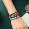 Original Woven Bracelet Yunnan Retro Natural Stone Multi-layer Bohemian Exotic Wind Hand Rope for Women