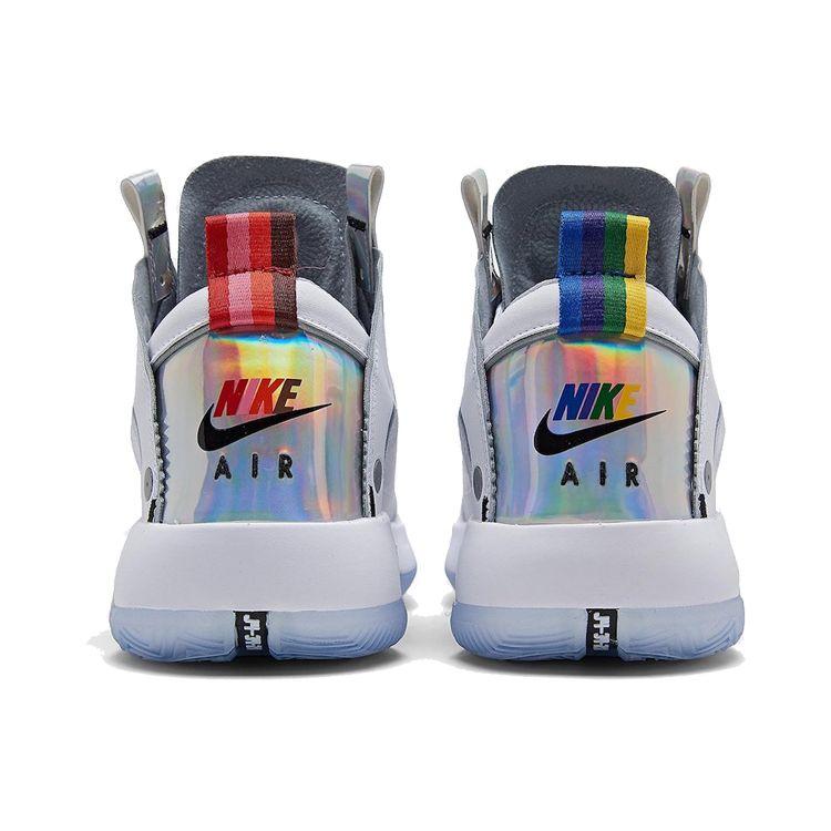 Air Jordan 34 PF Unite Men Sneakers White Metallic-Silver BQ3381-101