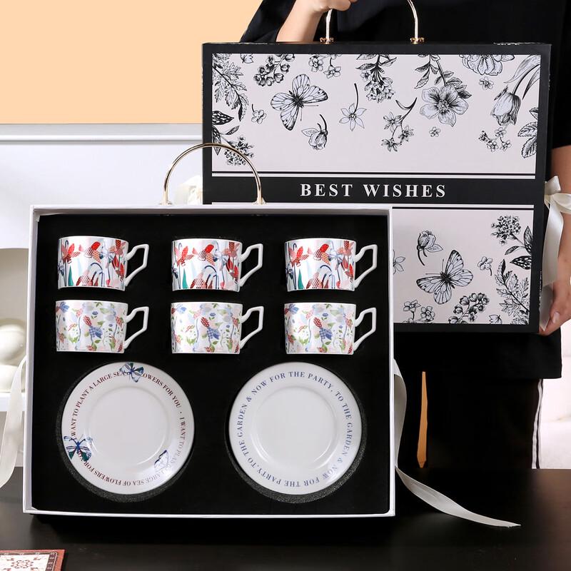 Керамический набор из 4 чашек и блюдец Lujiazui