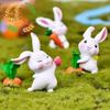 6 шт./компл., миниатюрные миниатюры с животными, кроликами, мини-фигурки, сделай сам, сказочный сад, украшение, мох, террариум, микропейзаж