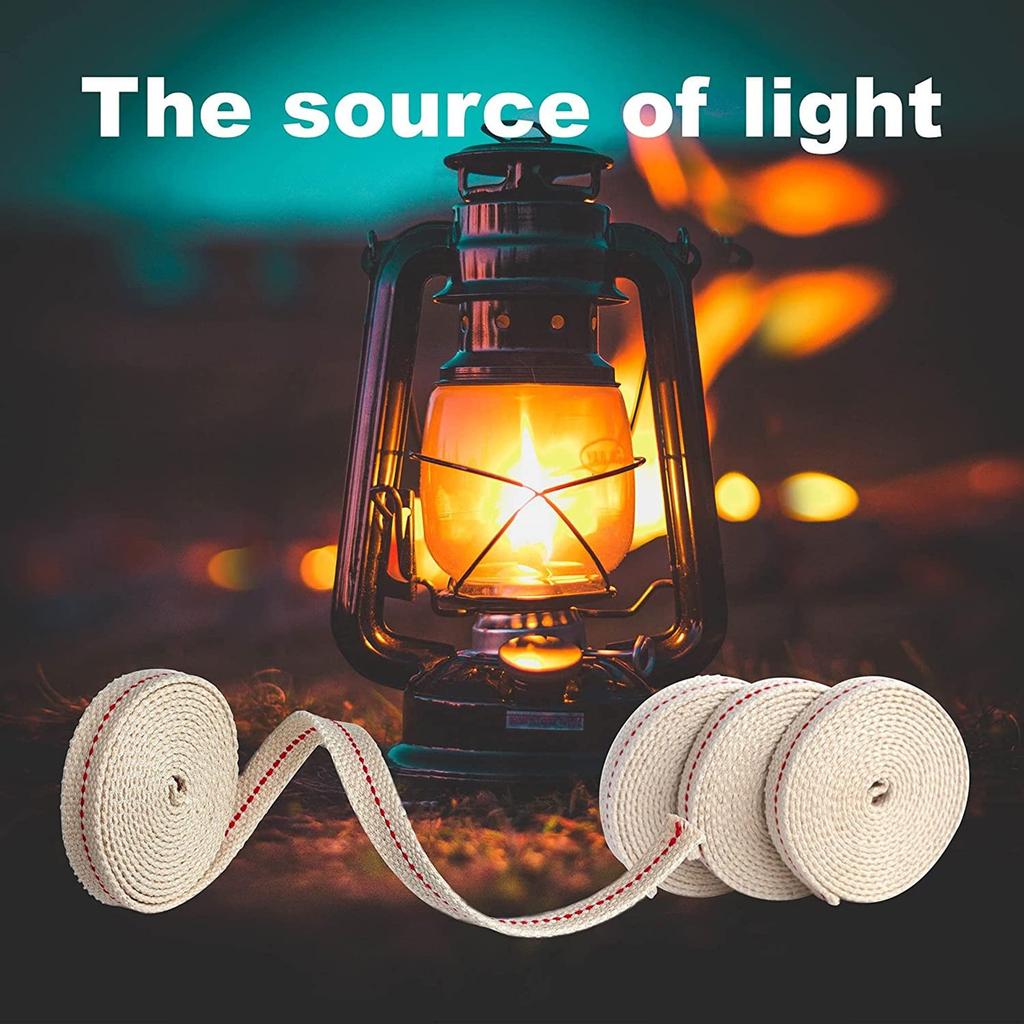 Kerosene Lamp Wick Cotton Knitted Oil Lamp Wick Kerosene Lamp Accessories 10mm