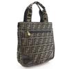 FENDI Mini tote Handbag Zucca Pattern Brown Nylon canvas Women Used