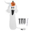 1.8m Halloween Inflatables Pumpkin Head White Ghost Inflatable Pumpkin Blow Up Ghost with LED for