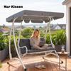 Bench Cushion Water-Repellent Seat Cushion Backrest Cushion 100 x 98 x 8 cm Dark Gray Garden Bench Hollywood Swing