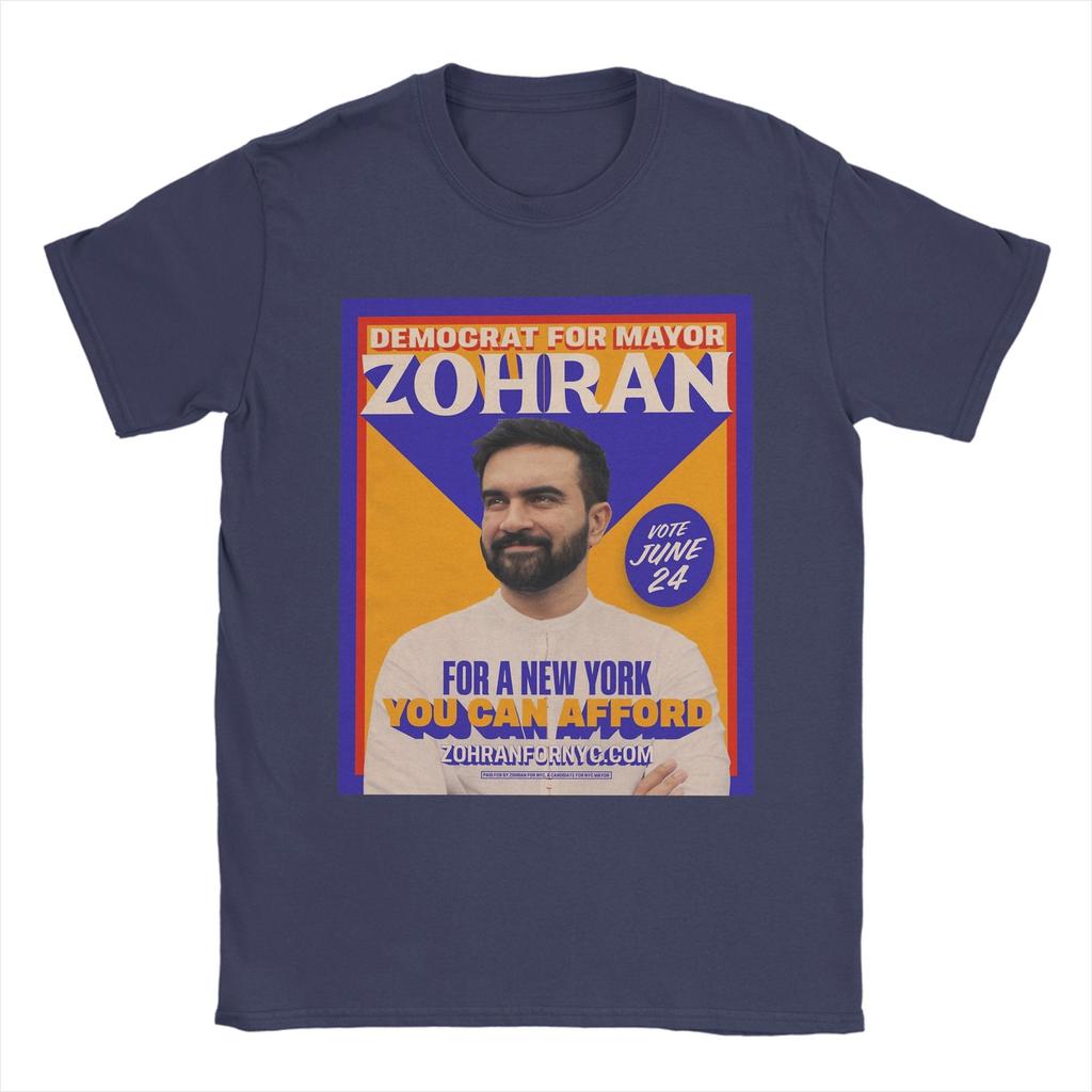Mens Womens Zohran for New York City Shirt Pure Cotton Print Tee Shirts Clothing Outfits