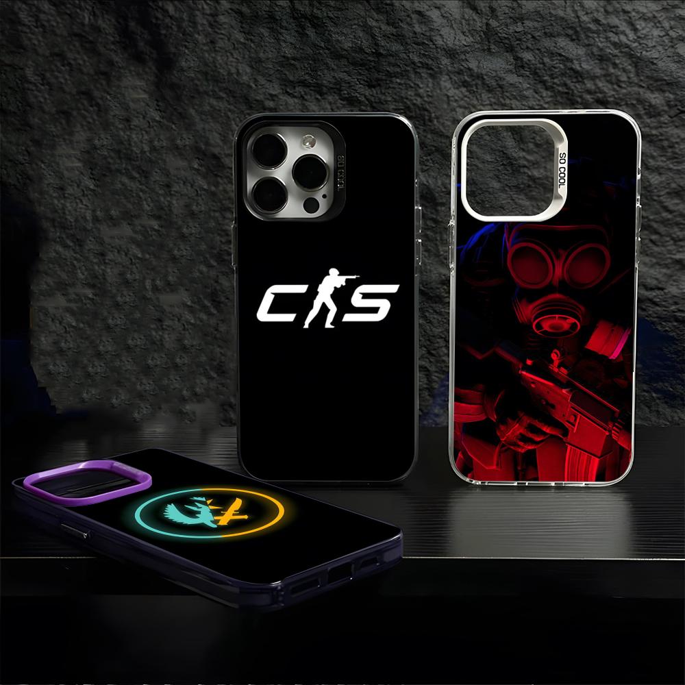 Game C-Counter-Strike CS2 Phone Case For IPhone17 Air 16 15 14 Plus 13 12 11 Pro 7 8 XS Max XR Silver Black Bumper Case