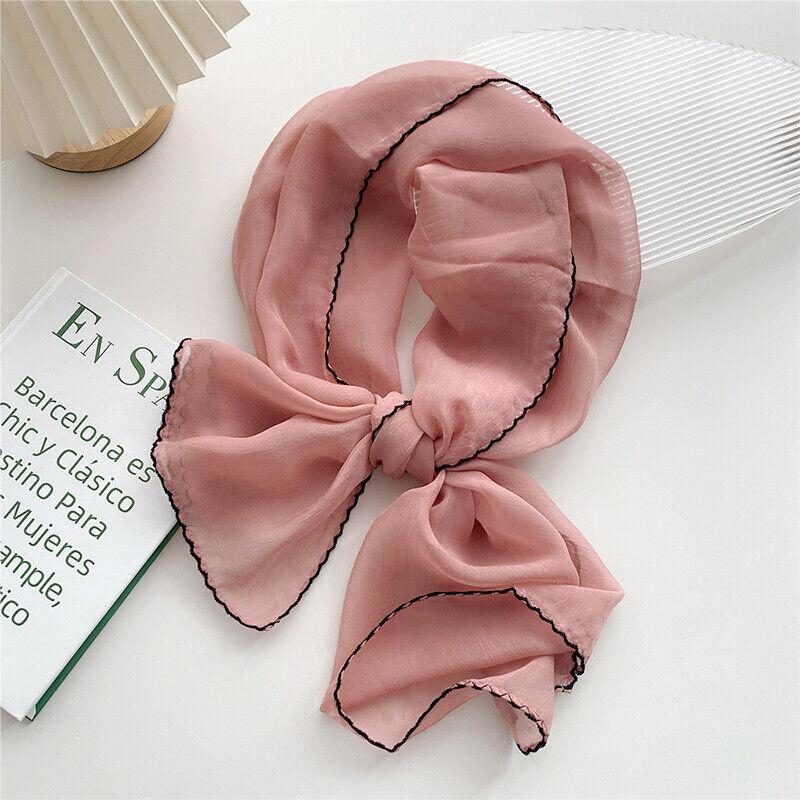 Women Ladies Square Chiffon Neck Head Scarf Scarves Wrap Soft Stole Shawl *