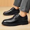 Броги Мужские деловые кожаные туфли Модный классический британский стиль Для отдыха на природе Деловая вечеринка Свадебные туфли жениха Черные туфли