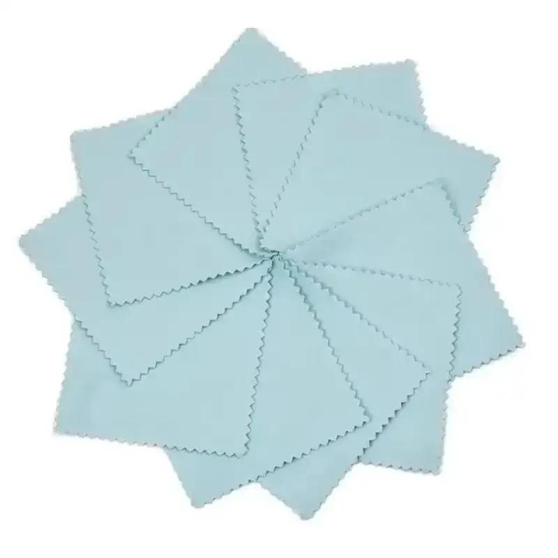 10 Pcs Smooth Lint Free Glasses Lens Cleaning Cloth Jewelry Gold As Silver Polishing Sheets Home Glass Traceless Clean Products