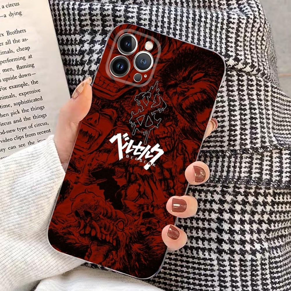 Чехол для телефона Berserk Comics Anime для iPhone 15 8 7 6 6S Plus X SE 2020 XR XS 14 11 12 13 Mini Pro Max Мобильный чехол