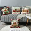 New Style Pillow Case Christmas Gingerbread Man Print Sofa Living Room Pillow Case Home Cushion