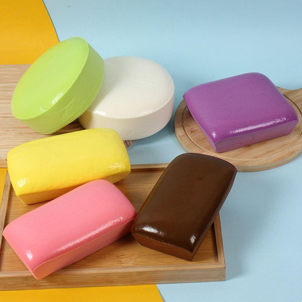 PU Sticky Toast Slow Rebound Toys Soft Cute Toast Fidget Toy Fidget Toy
