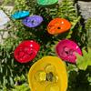 Miniature Colorful Bees Watering Cup Garden Stakes Upgraded Bees Watering Station for Outdoor Balconies