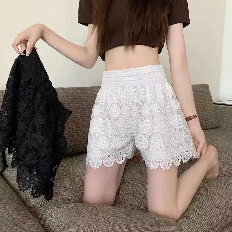 Защитные брюки в стиле Лолиты с цветочным принтом, женские летние шорты, нижняя юбка, трусы, модные свободные шорты принцессы для девочек