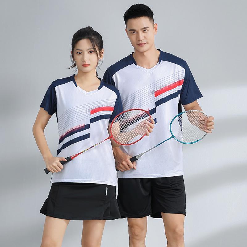 Women Men Badminton Tennis Table Sport Shirts Shorts Set Breathable Quick Dry Athletic Team Uniforms Customizable