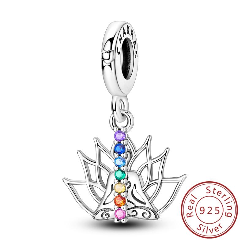 Медные Шармы Бусины Сердце Любви Счастливые Звезды Самолет Голубые Цирконы Шармы Подвески Подходят для Браслетов Шармов Женские Украшения