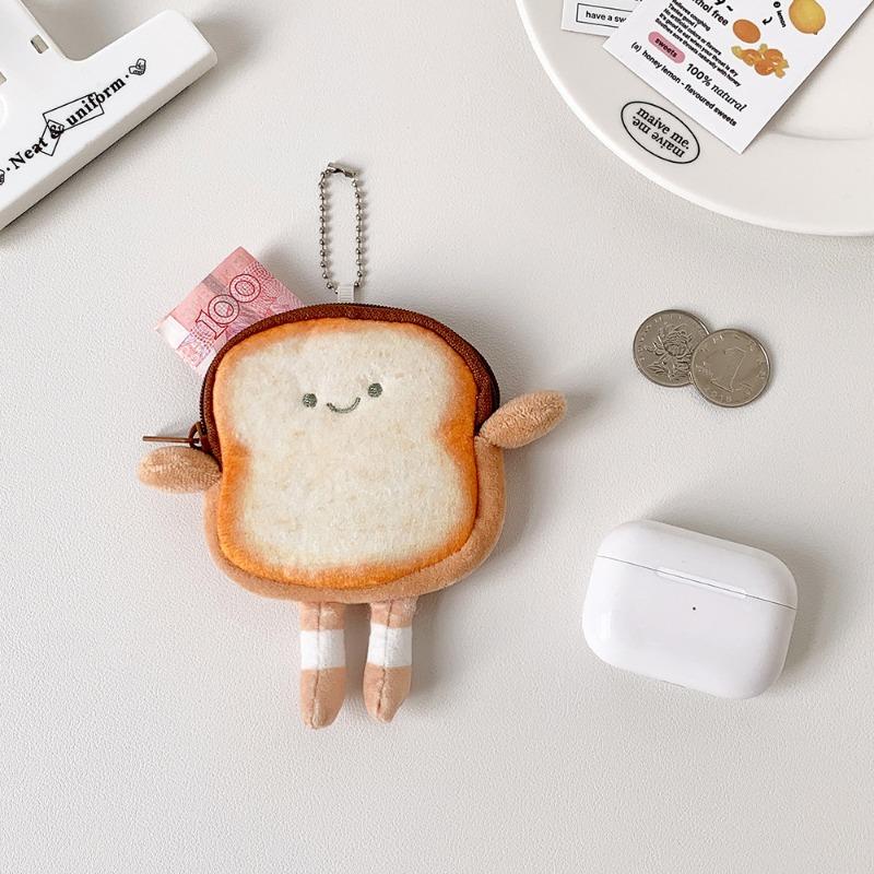 1 Piece Sweet Cartoon Bread Style Earphone Case for Xiaomi Huawei Airpods Creative Design Cute Wireless Earphone Storage Bag