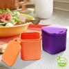 Силиконовый антипригарный ланч-бокс для детей, чашка для соуса с крышкой, небольшой контейнер для хранения приправ, квадратная чашка для бенто с милым медведем