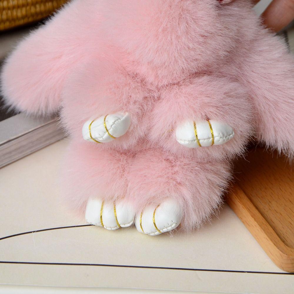 Милая кукла Play Dead Rabbit, пушистый кроличий мех, брелок Pluff Bunny, детские игрушки