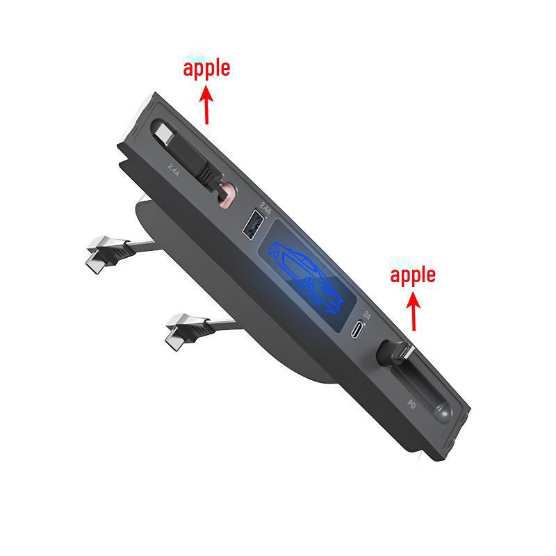 Телескопическая док-станция для быстрой зарядки USB для центральной консоли Tesla Model 3/Model Y