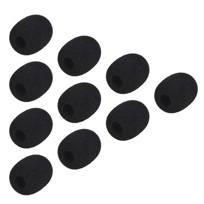 Mini Lapel Headset Microphone Windscreen Mic Foam Cover Black 10-Pack