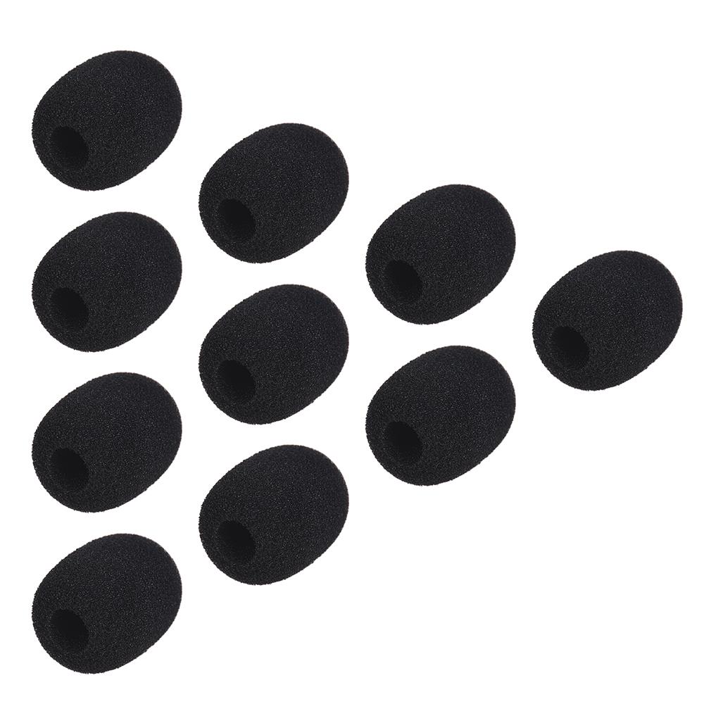 Mini Lapel Headset Microphone Windscreen Mic Foam Cover Black 10-Pack