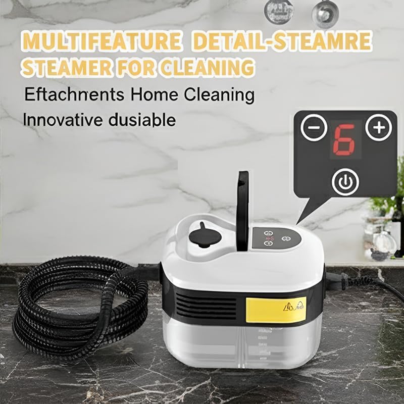 Portable 2500W High Temperature Pressurized Handheld Steam Cleaner with 6 Adjustable Levels Cleaning Machine for Kitchen Bathroom Furniture Car