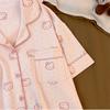 Internet celebrity pink polka dot cat pajamas women's summer short-sleeved shorts cardigan two-piece lazy style loungewear