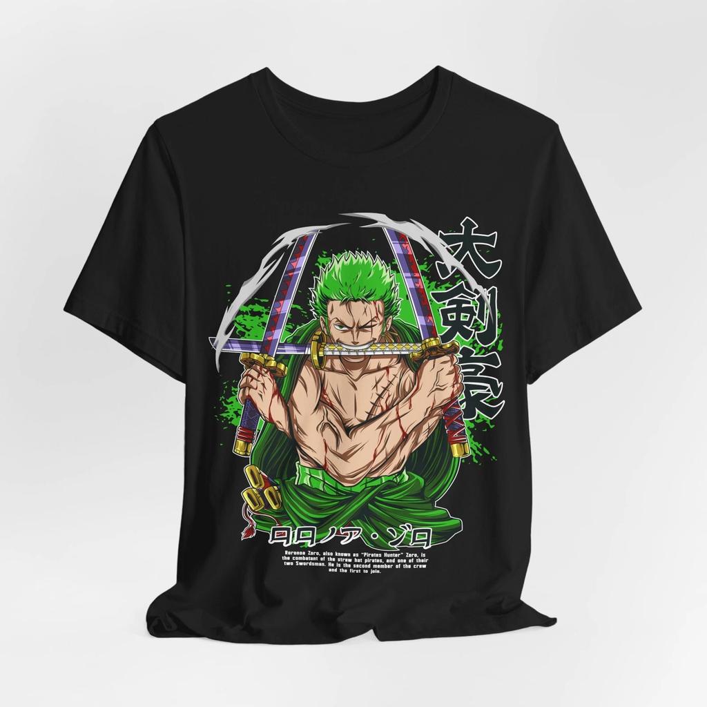 Футболка унисекс с принтом японского аниме One Piece Ророноа Зоро для мальчиков, детей, Харадзюку, с коротким рукавом, детская футболка с Луффи, одежда