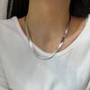 Xiaomi BF CLUB Ожерелье из стерлингового серебра 925 пробы для женщин Змеиная цепочка Помолвочное Изящное ювелирное изделие Свадебная вечеринка Подарок на день рождения