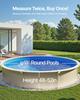 VEVOR Pool Liner, 18ft Round Swimming Pool Liner, Standard Gauge, Long Lasting Vinyl Pool Liner, Overlap Style