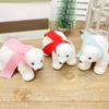 2Pcs Cute Christmas Bear Pendant Animal Simulated Polar Bear White Bear Ornaments  Outdoor