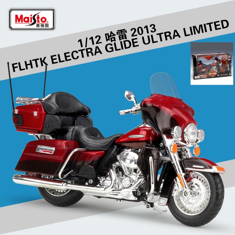 Майсто 1:12 Моделей мотоциклов Harley Davidson Cvo Tri Glide Alloy Classic Street, литые модели для досуга, подарки для детей