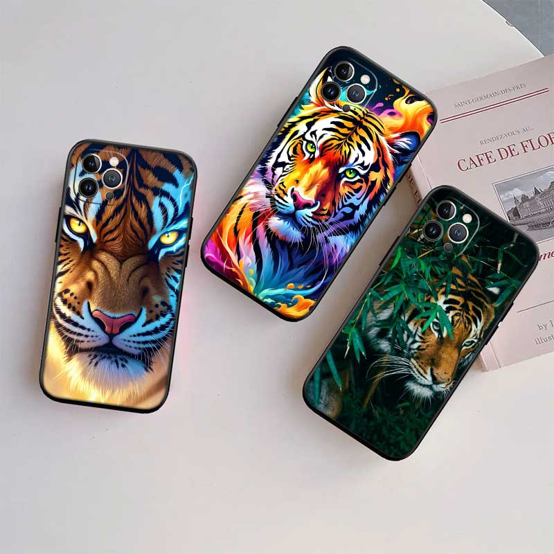 UP5 Animal Tiger New High-End Shell Phone Case for iPhone SE X XS XR 16E 17 11 Pro Max 8 7 6 6s Plus Air