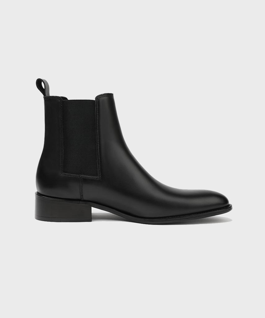 Firenze Atelier Rians_Slim Toe Square Banding Chelsea Boots 3338 [Black Fg]