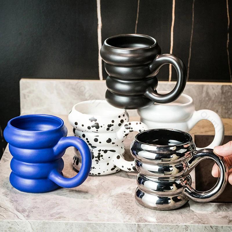 Fashionable Cute Ceramic Mouthwash Cups Light Luxury Creative Bathroom Storage Mouthwash Cup Home  High End Exquisite Mugs