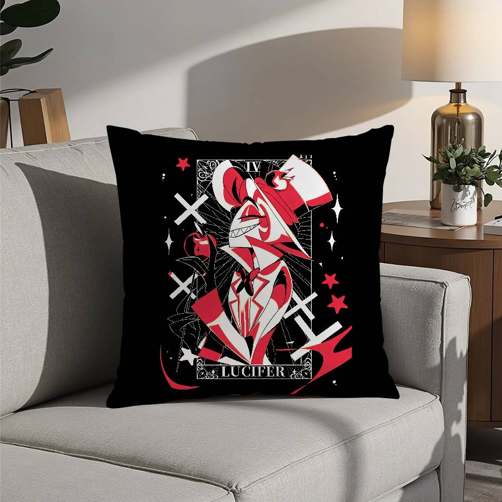 Cartoon H-Hazbin HotelS Pillow Case 3D Print Polyester Fiber 40*40cm Home Sofa Throw Decoration Festival Gift