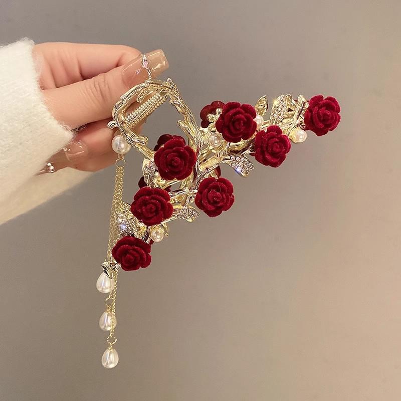 Элегантные заколки-гвоздики с кисточками для женщин и девочек, милые универсальные заколки-акулы, изысканные аксессуары для волос на вечеринку, подарки