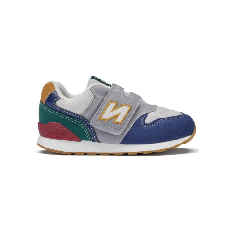 New Balance NB 996 Сетчатые Амортизирующие Дышащие Низкие Детские Кроссовки Серо-Голубые Для Младенцев И Малышей IZ996JO3