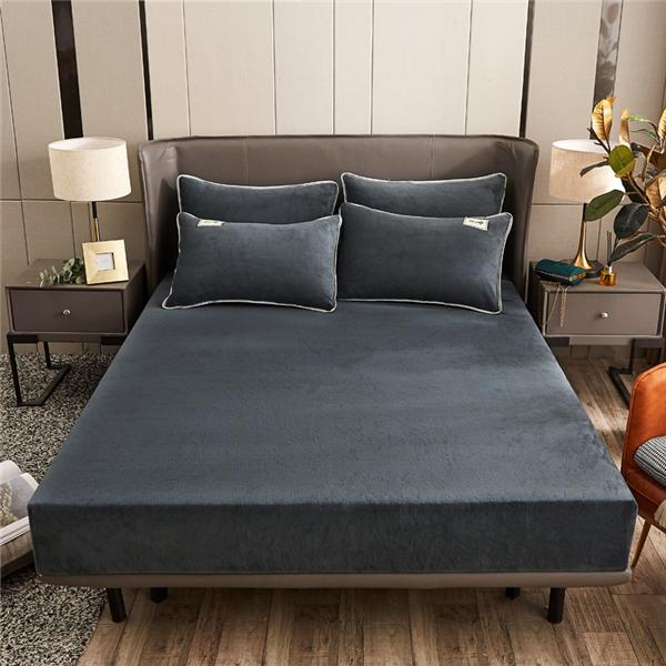 2025 New Bed Cover Flannel Bed Linen Elastic Fitted Sheet Soft Mattress Protector (Pillowcase Need Order)