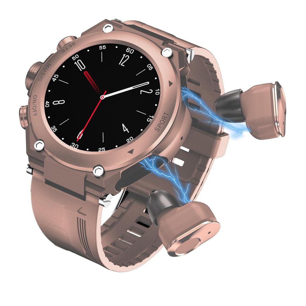 Rainbuvvy T92 Earbud Smartwatch 1.28inch IPS Full Touch 128MB RAM 470mAh BT5.0 TWS IP67 Водонепроницаемый Запись Локальная Музыка Беспроводной Смарт Браслет