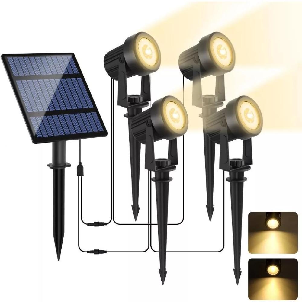 Solar Powered Solar Landscape Lights 4 In 1 Garden Lawn Lamp Decoration Solar Spotlights  Outdoor