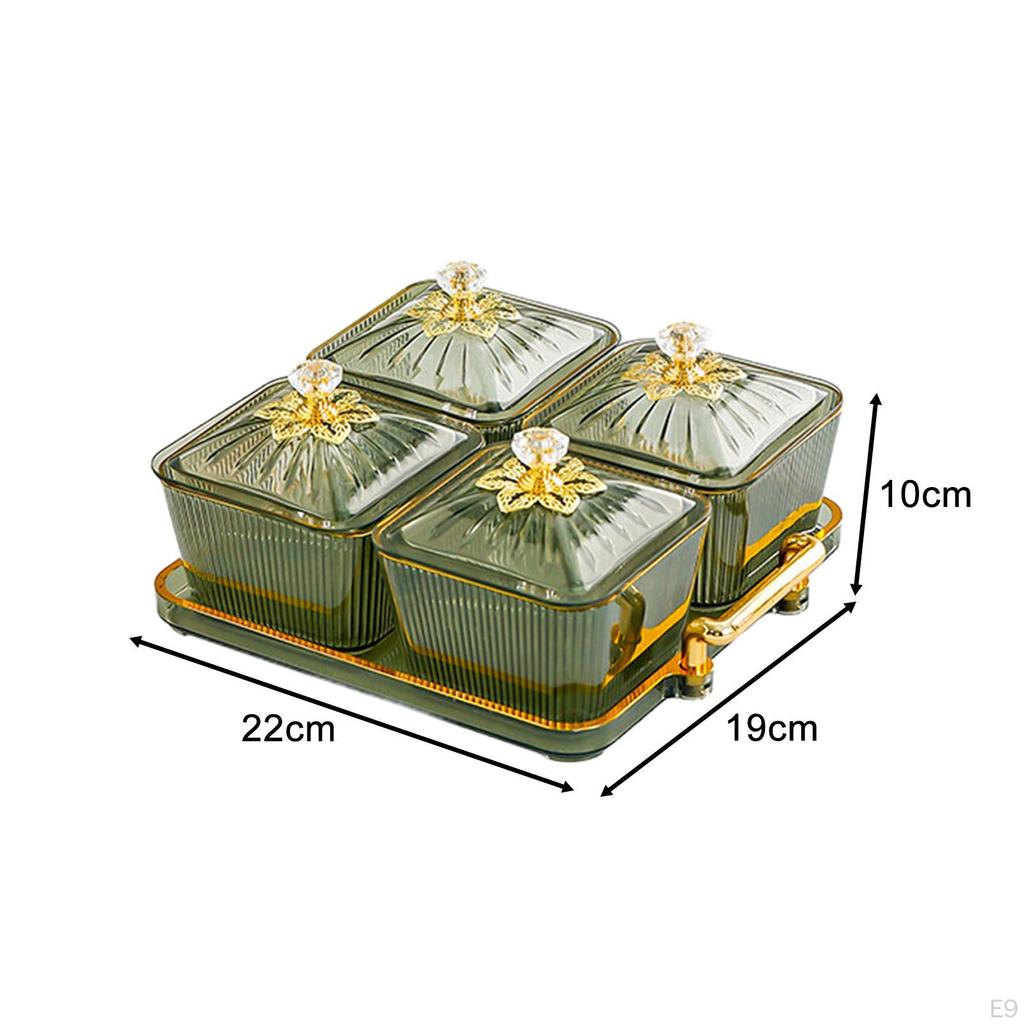 Тарелка с сухофруктами, сервировочный поднос для закусок, роскошное разделенное блюдо с орехами для гостиной