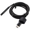 Type-C To 6Pin Nylon Notebook Power Adapter Cable 1.5m for Microsoft Surface Pro 3/4/5/6