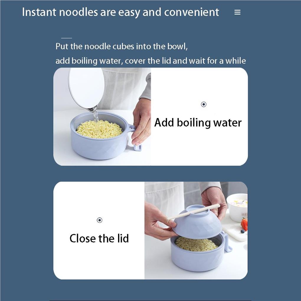 Instant Noodle Bowls Set Home Use Exquisite Adults Children Solid Color Drainage Tableware Soup Bowl Dinnerware Holder