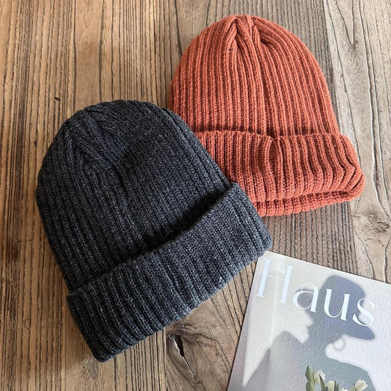 Style Woolen Beanie For Women And Men Thick Knit Cap With Wind Resistance For Autumn And Winter