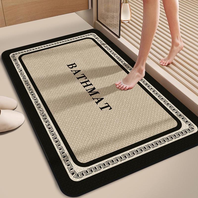 Diatom Mud Floor Mats Bathroom Water Absorption and Anti Slip Quick Drying Foot Mats for House Dirt Resistant Door Mats Easy To Handle