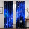 2pcs Modern Mysterious Cosmic Galaxy Printing Star Curtains,Window Treatment for Living Room, Bedroom, Study, Kitchen,Home Decor