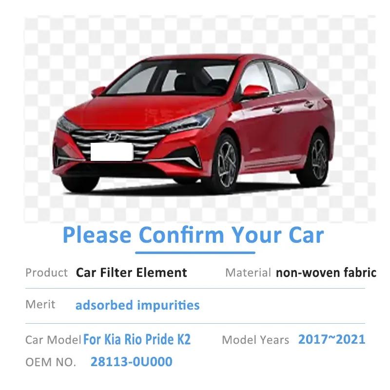 Suitable For Hyundai Accent Verna HC YC 2018~2023 2020 28113-F9100 Car Activated Carbon Air Filter Cabin Filter Atuo Accessories