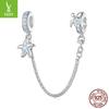 Dreamy Starfish Opal Beaded Bracelet with Safety Chain In S925 Silver